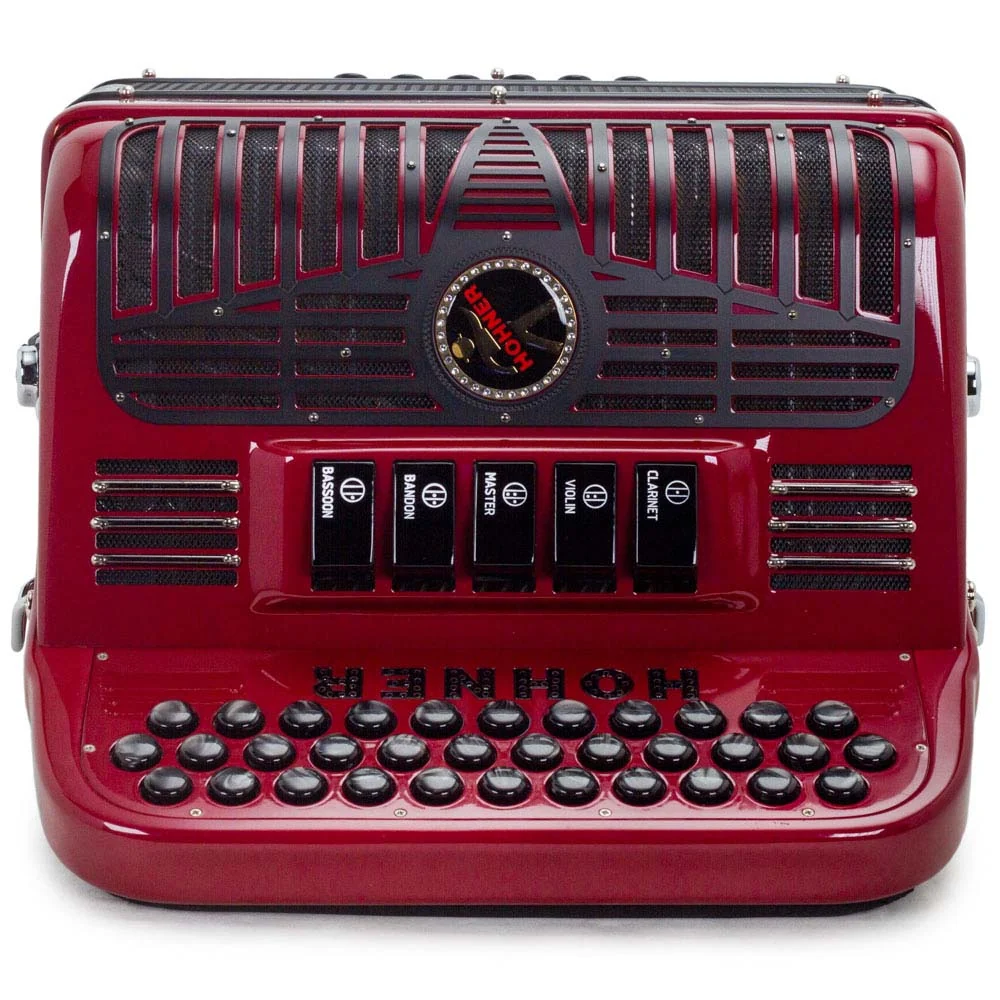 Anacleto El Italiano III Accordion EAD 5 Switches Red with Black - Image 5