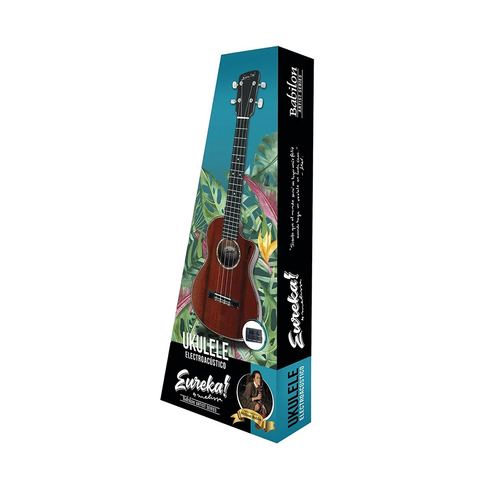 Babilon EA-EUREKA-B Electroacoustic Tenor Ukulele Special Edition by Melissa Robles - Image 5