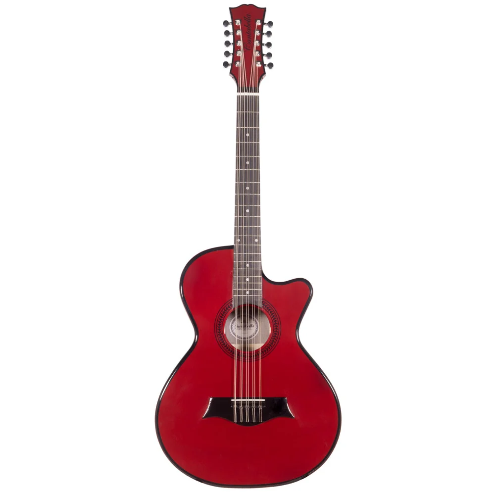 Cantabella Bajo Quinto Maple Wood in Red Plus Hard Case - Image 2