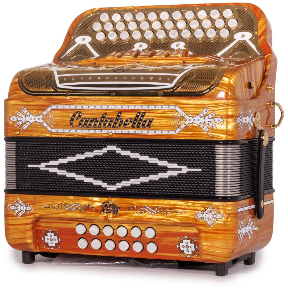 Cantabella Rey II 5 Switch FBE Celluloid Gold Wood with White Accessories - Image 4