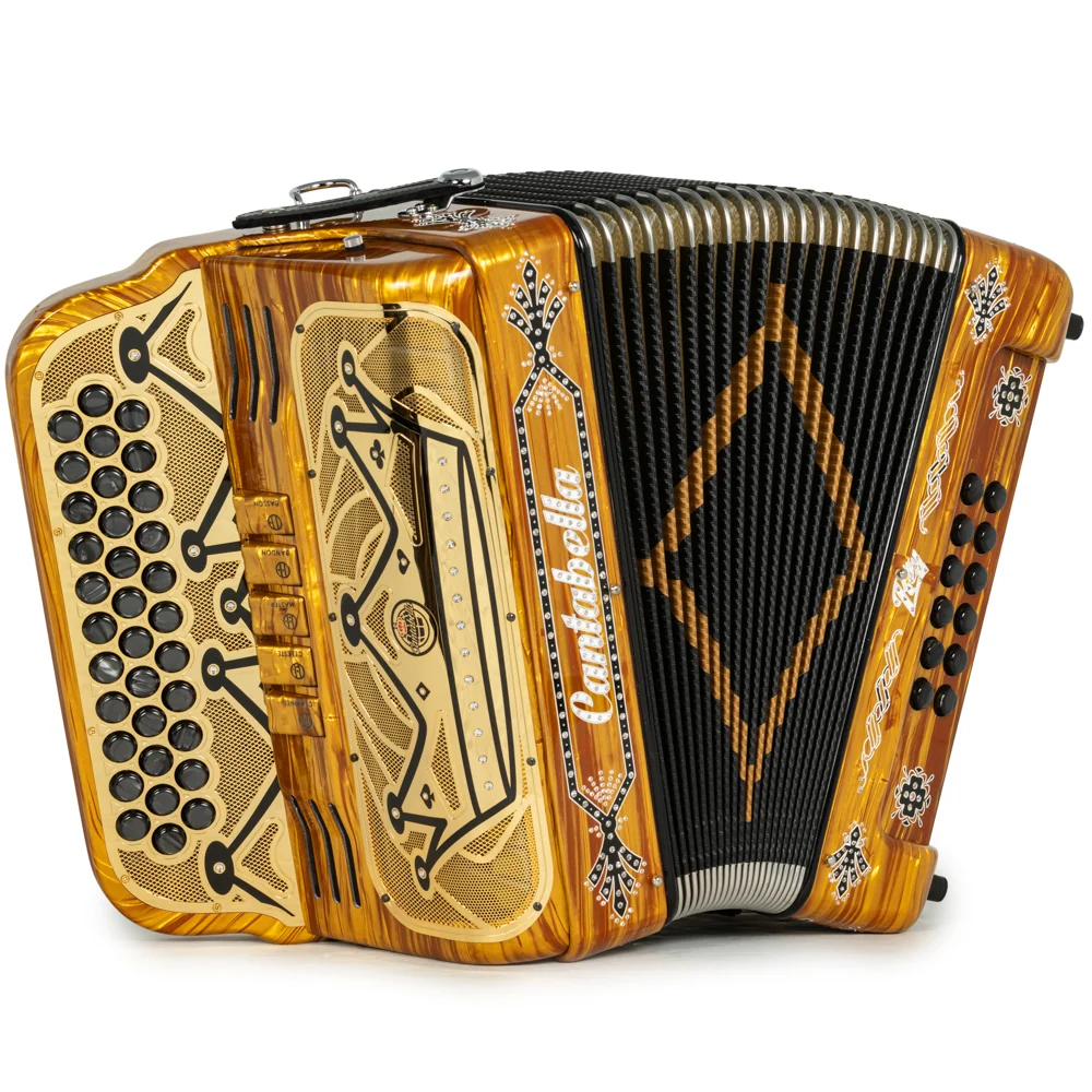 Cantabella Rey II 5 Switch FBE Celluloid Wood with Gold and Black Accessories