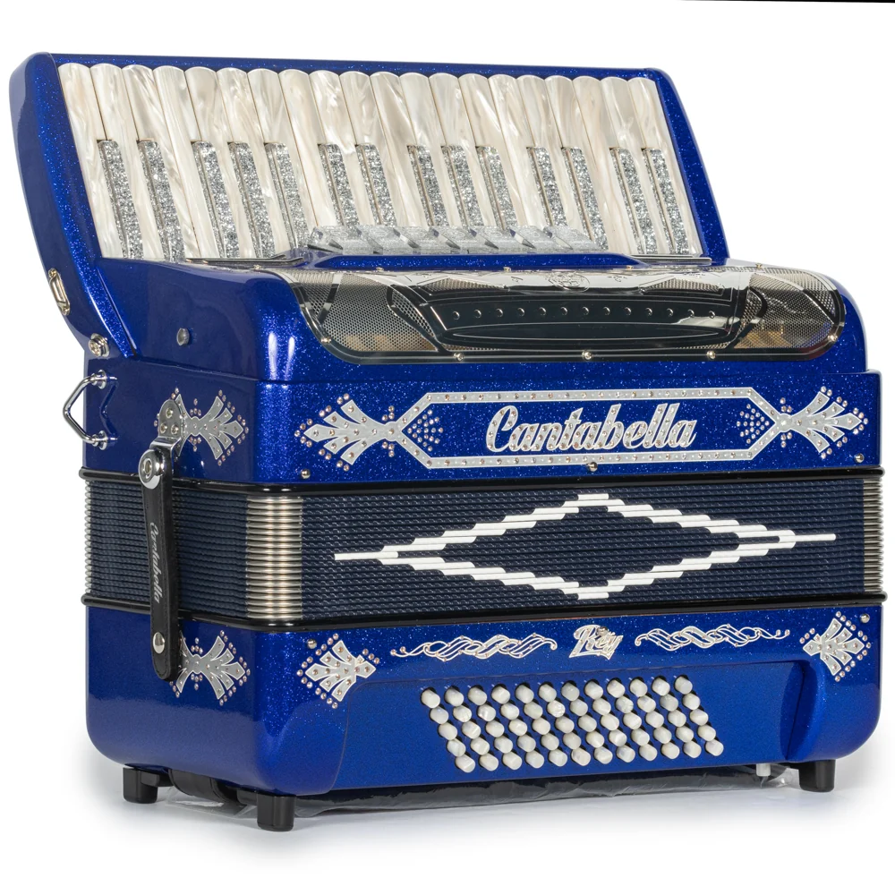 Cantabella Rey Piano Accordion 7 Switch Blue with Silver - Image 4