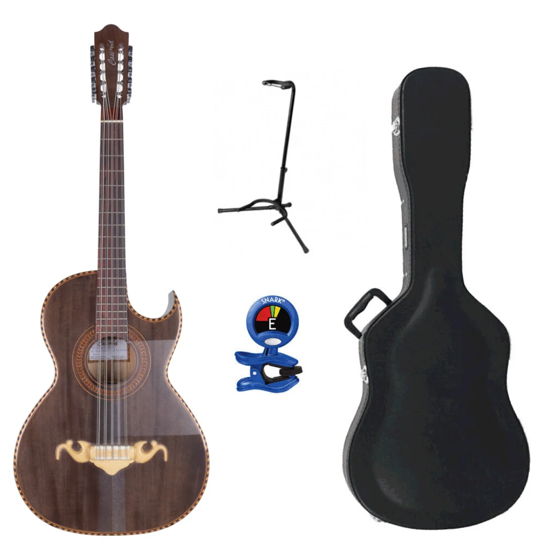 Cascabel Bajo Quinto Cedar, with Cord, and Chrome T Machine Bundle with Case and Accessories
