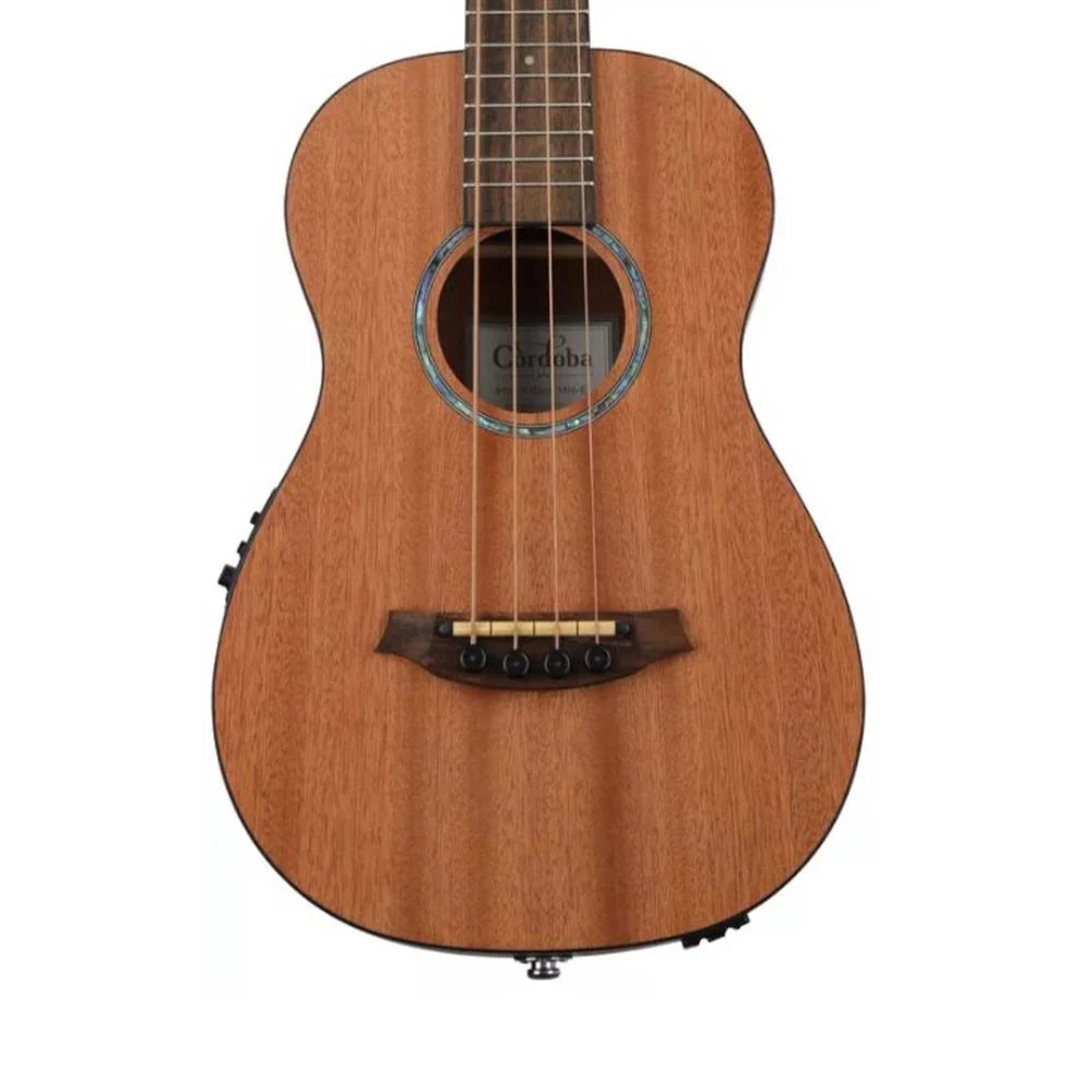 Cordoba MH-E Mini II Travel Bass Guitar Natural - Image 5