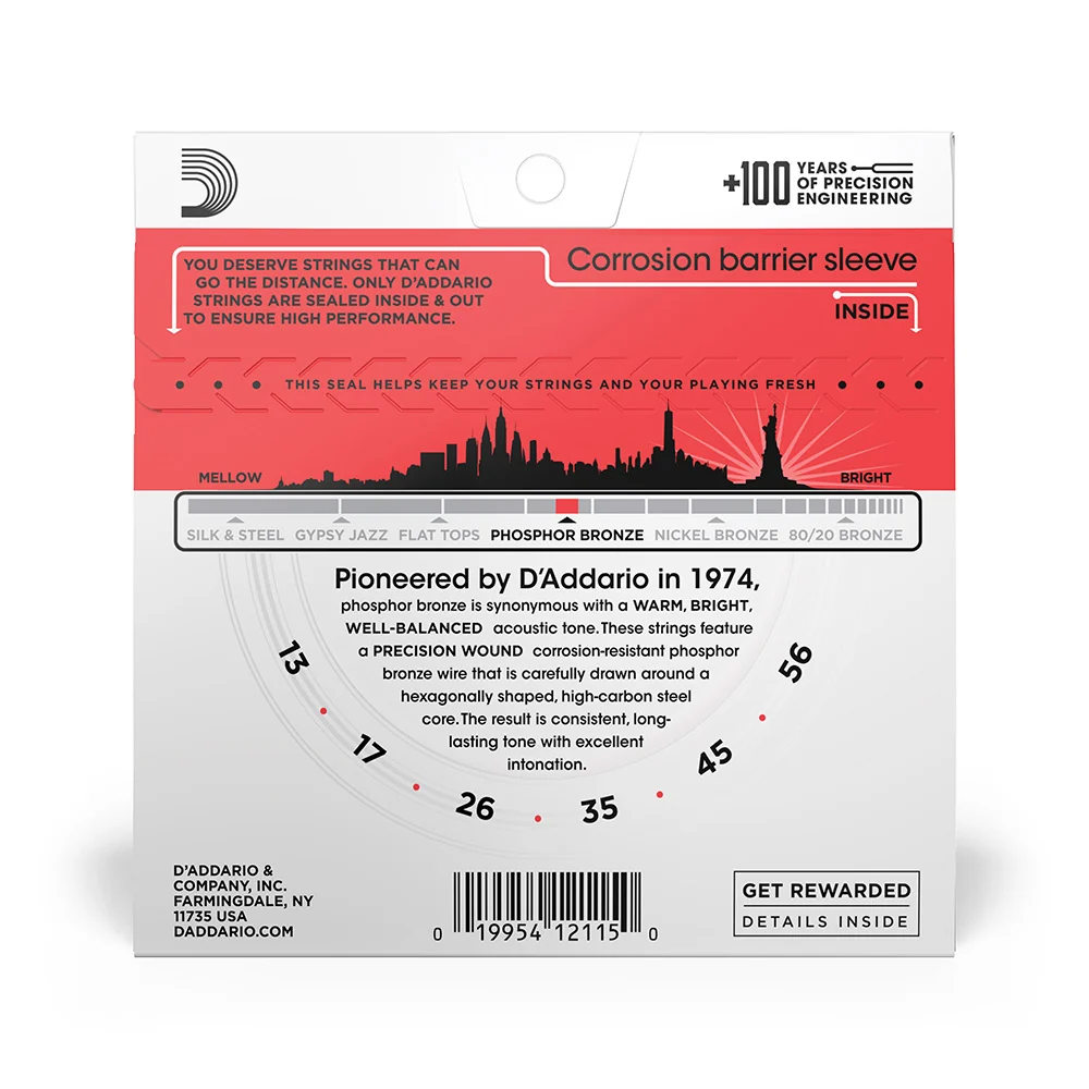 D'Addario EJ17 Phosphor Bronze Acoustic Guitar Strings - Image 3