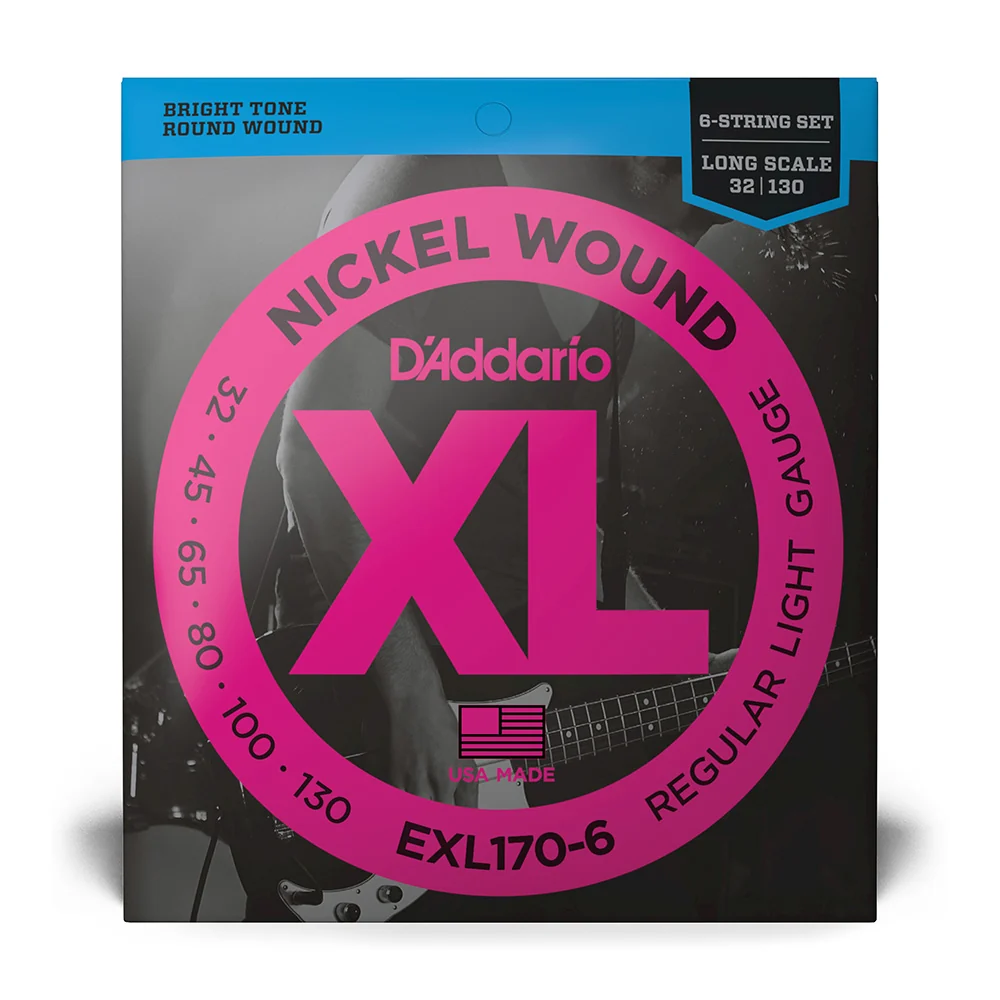 D'Addario EXL170-6 Regular Nickel Wound 6-String Bass Guitar - Image 2