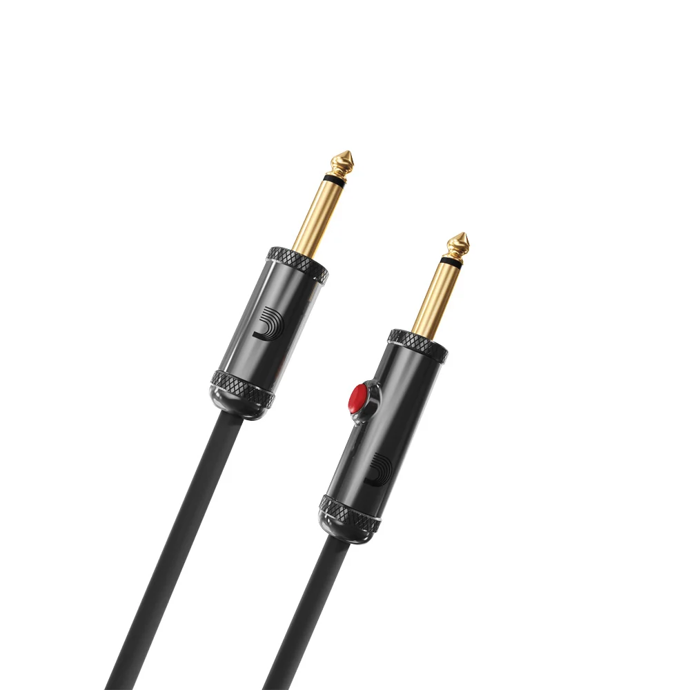 D'Addario PW-AGL-20 Circuit Breaker 20" Straight Instrument Cable with Latching Cut-Off Switch