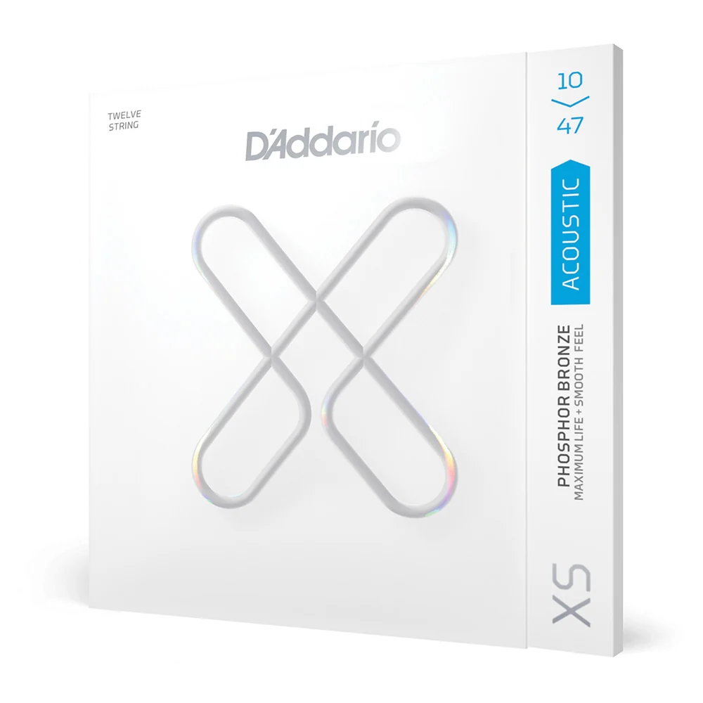 D'Addario XSAPB1047-12 Light Acoustic Guitar 12-String 10-47