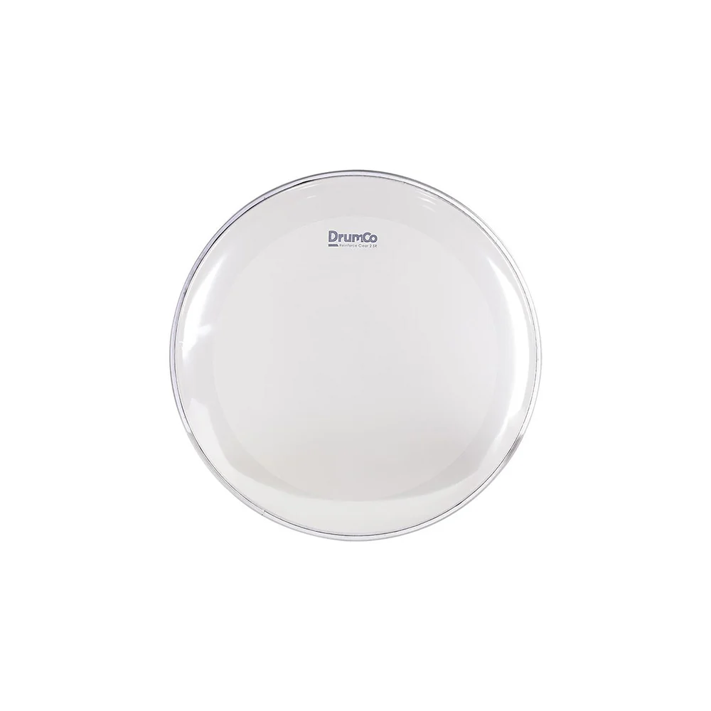 DrumCo DR-14RCSRW-2P 14" 2 Ply reinforce clear 2-W Sound ring White Ring DrumHead