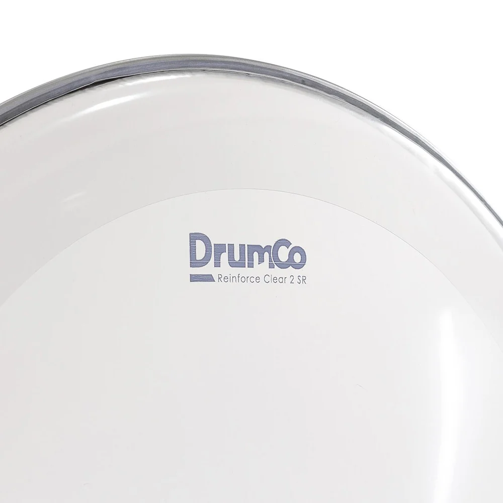 DrumCo DR-14RCSRW-2P 14" 2 Ply reinforce clear 2-W Sound ring White Ring DrumHead - Image 2