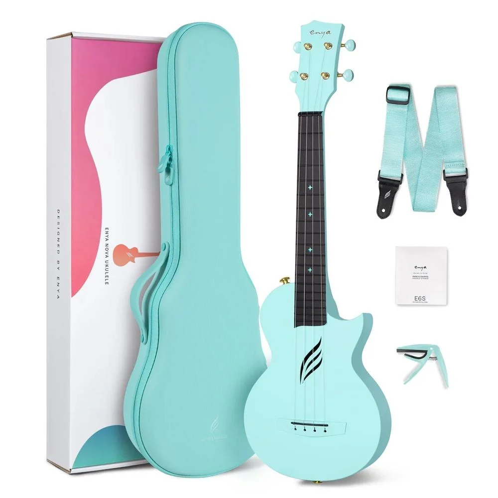 Enya Music Nova U Concert Ukulele 23” Carbon Fiber in Blue