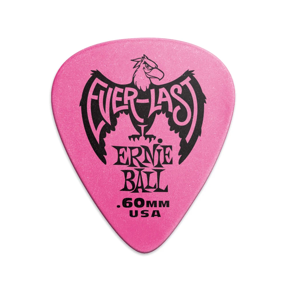 Ernie Ball Everlast Picks - 0.60mm Pink - 12 Pack