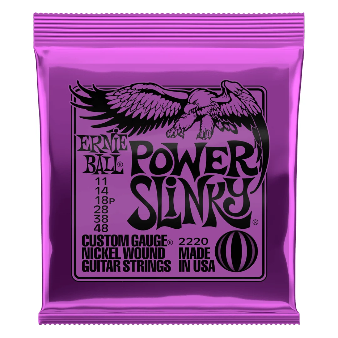 Ernie Ball Power Slinky Nickel Wound Electric Guitar Strings 11-48 Gauge