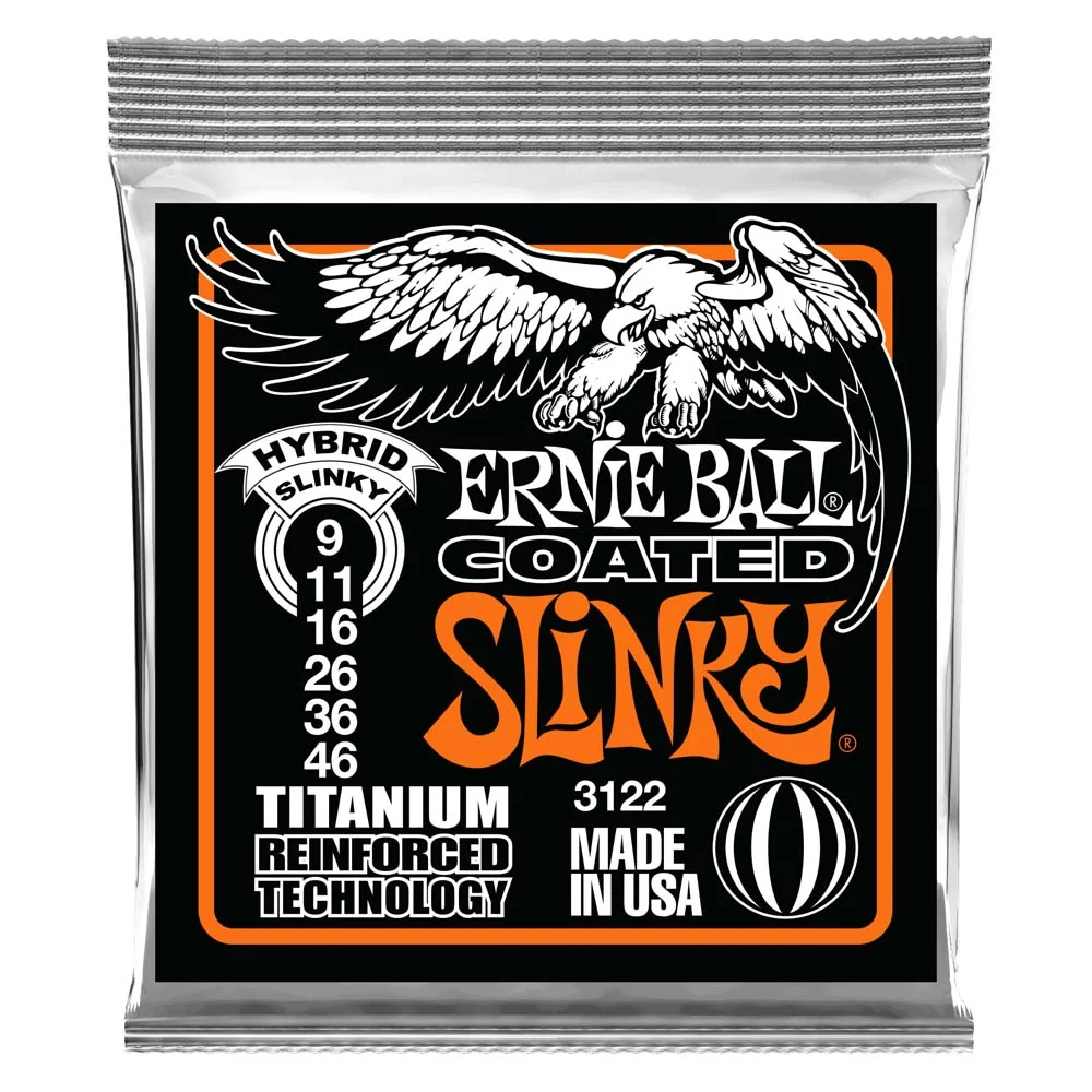 Ernie Ball Hybrid Slinky Coated Titanium RPS Electric Guitar Strings 9-46 Gauge