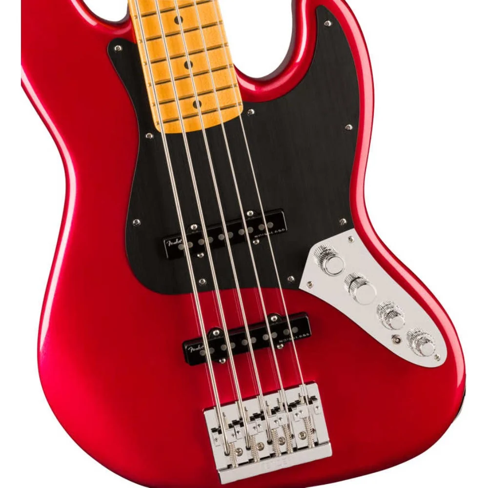 Fender American Ultra II Jazz Bass V in Sinister Red - Image 3