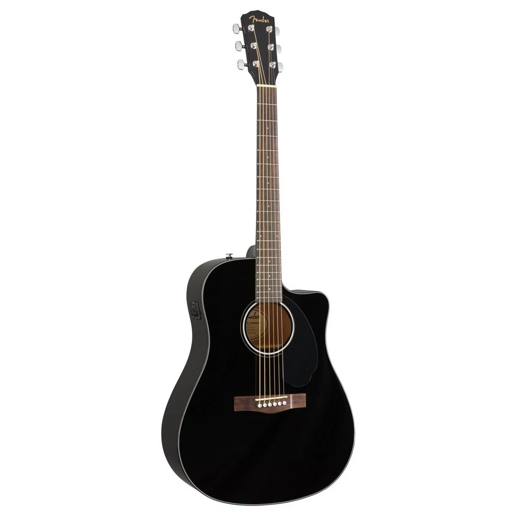 Fender CD-60SCE Acoustic/Electric Dreadnought Black Guitar guy - Image 2
