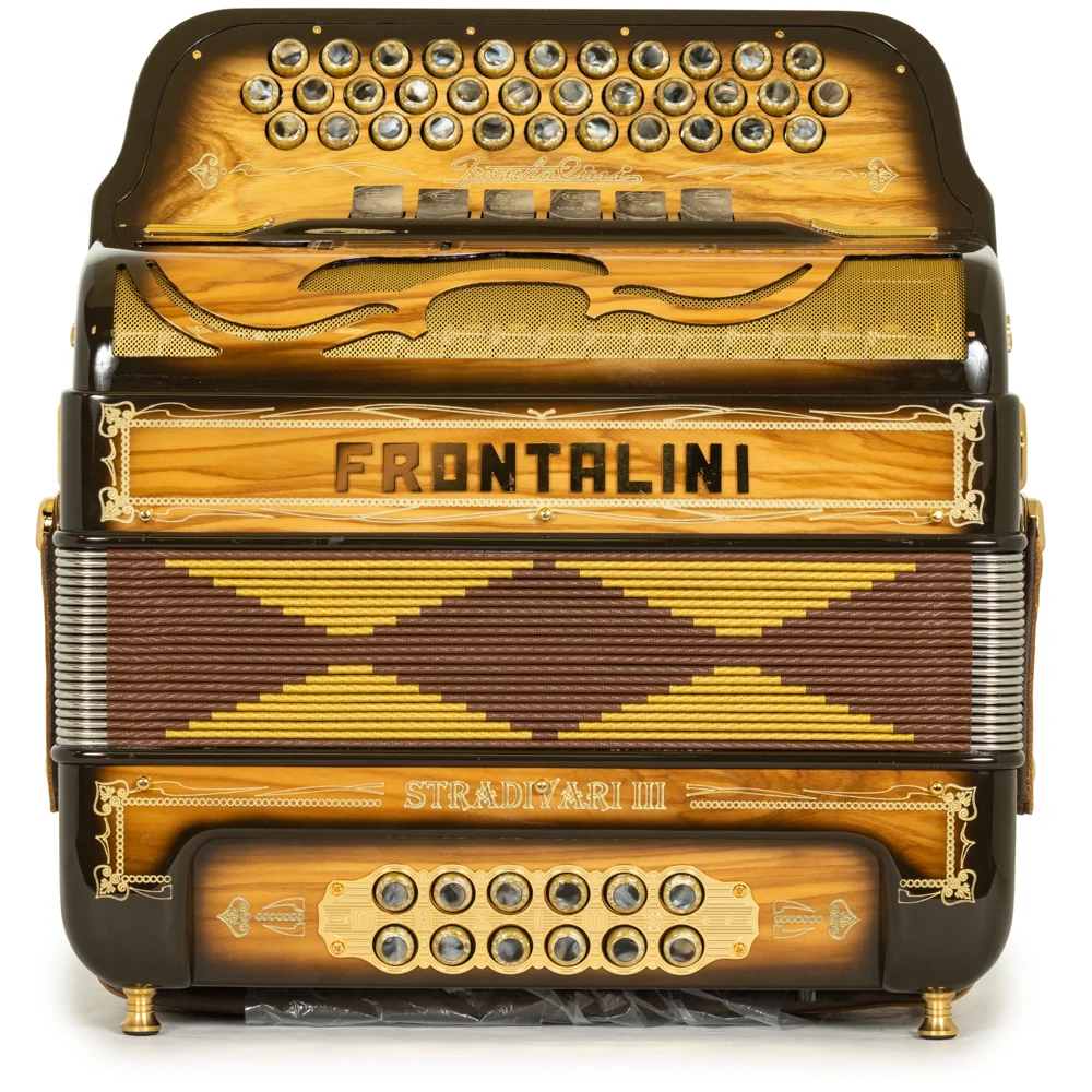 Frontalini Stradivari III 6 Switch FBE-EAD Accordion Polished Wood with Gold - Image 3
