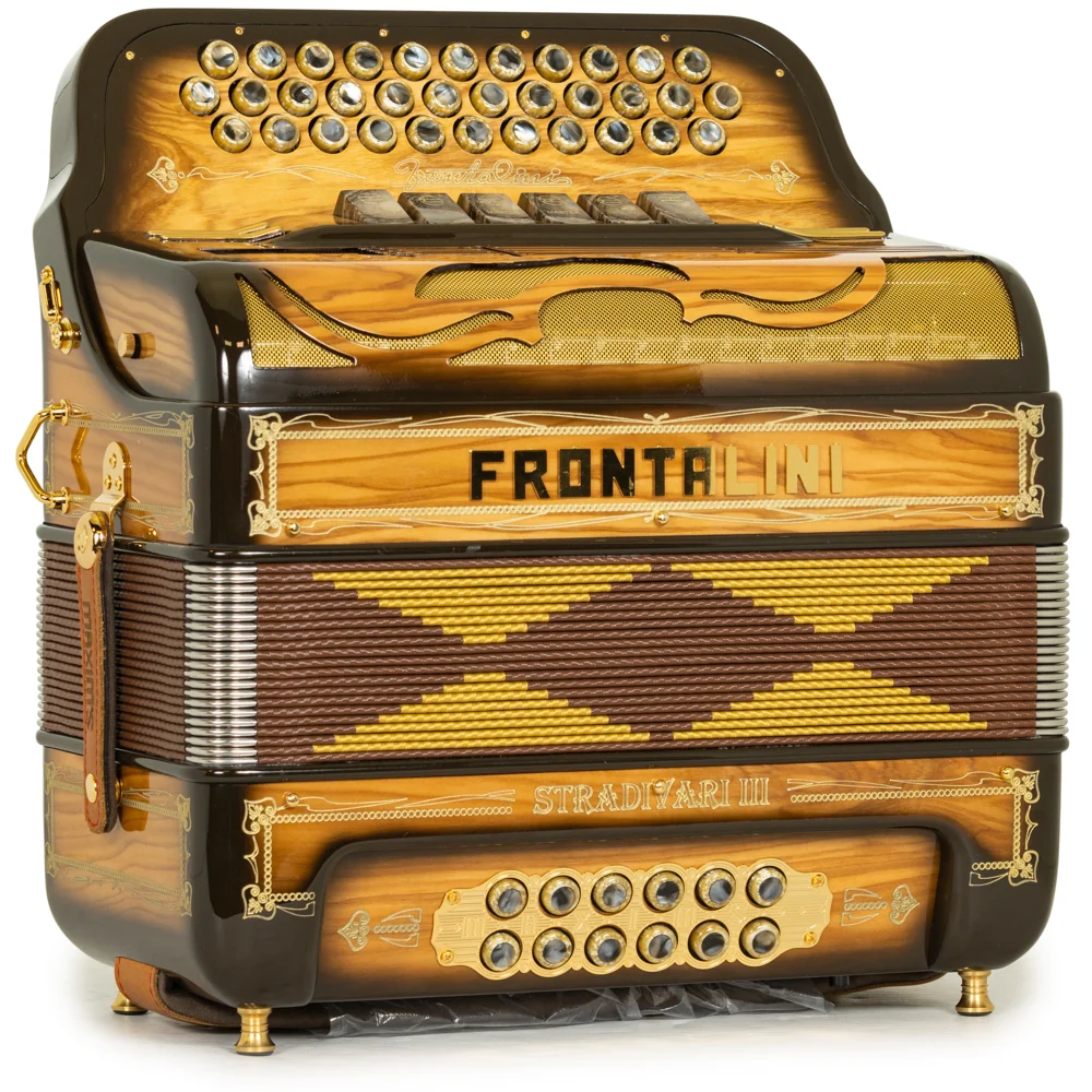 Frontalini Stradivari III 6 Switch FBE-EAD Accordion Polished Wood with Gold - Image 4