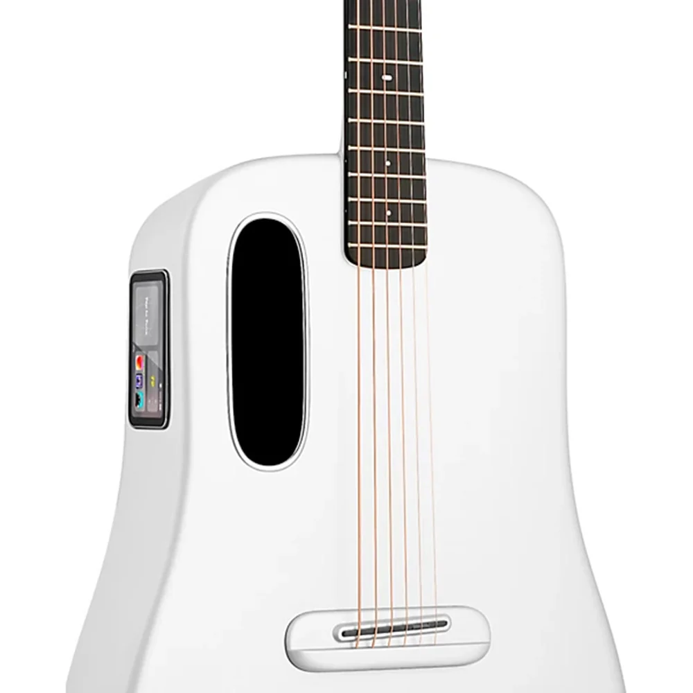 Lava Music LAVA ME 4 CARBON White 38" Acoustic-Electric Guitar w/Bag - Image 7