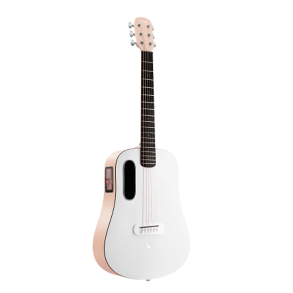 Lava Music LAVA ME Play Light Peach w/White 36" Acoustic-Electric Guitar w/Bag