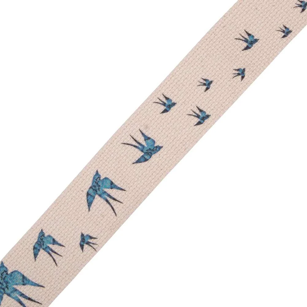 Levy's MC8U Cotton Guitar Strap - Blue Bird - Image 3