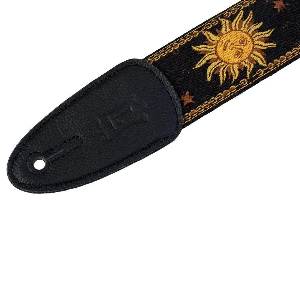 Levy's MPJG '60s Sun Polyester Guitar Strap - Black - Image 2