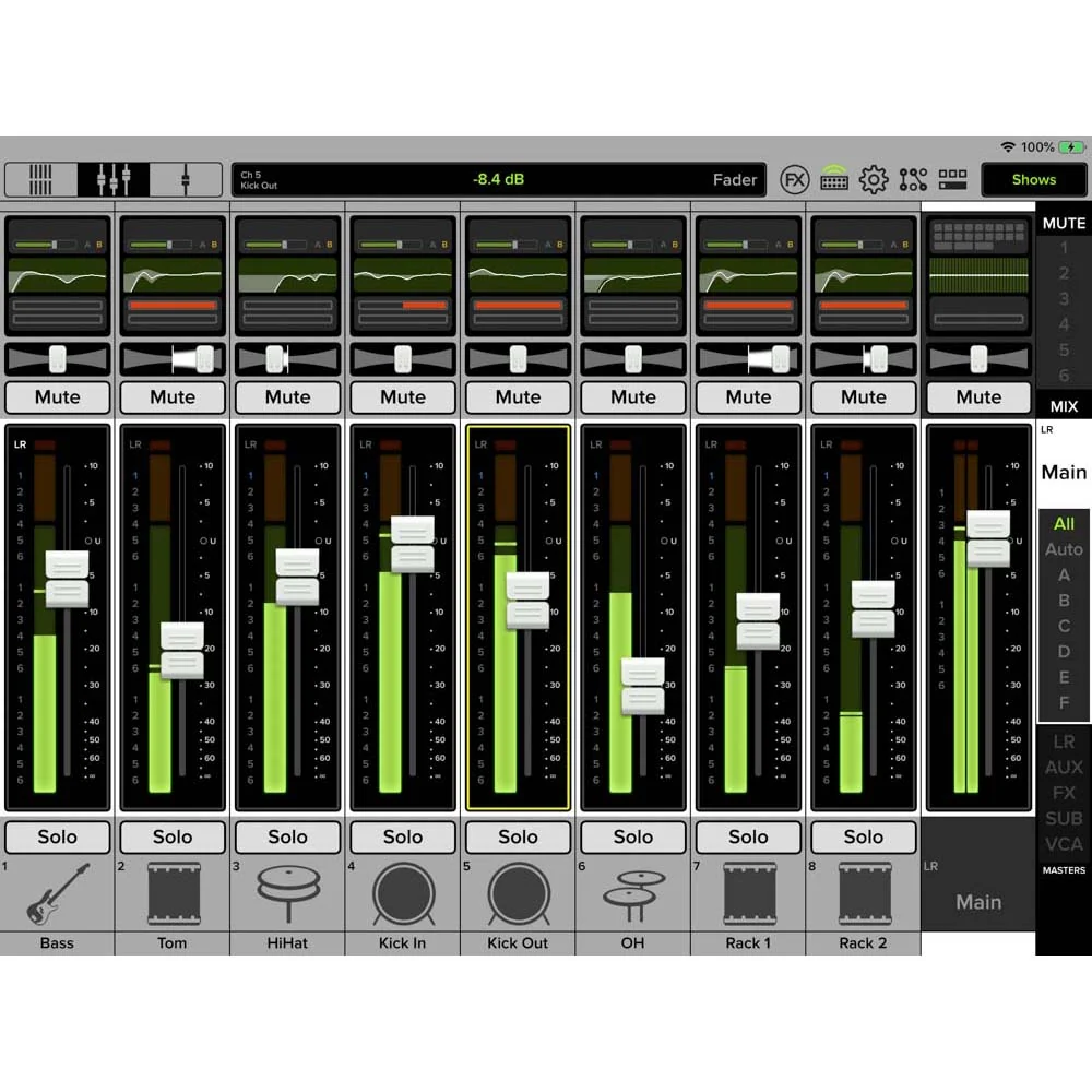 Mackie DL16S 16-Channel Wireless Digital Live Sound Mixer with Built-In Wi-Fi - Image 7
