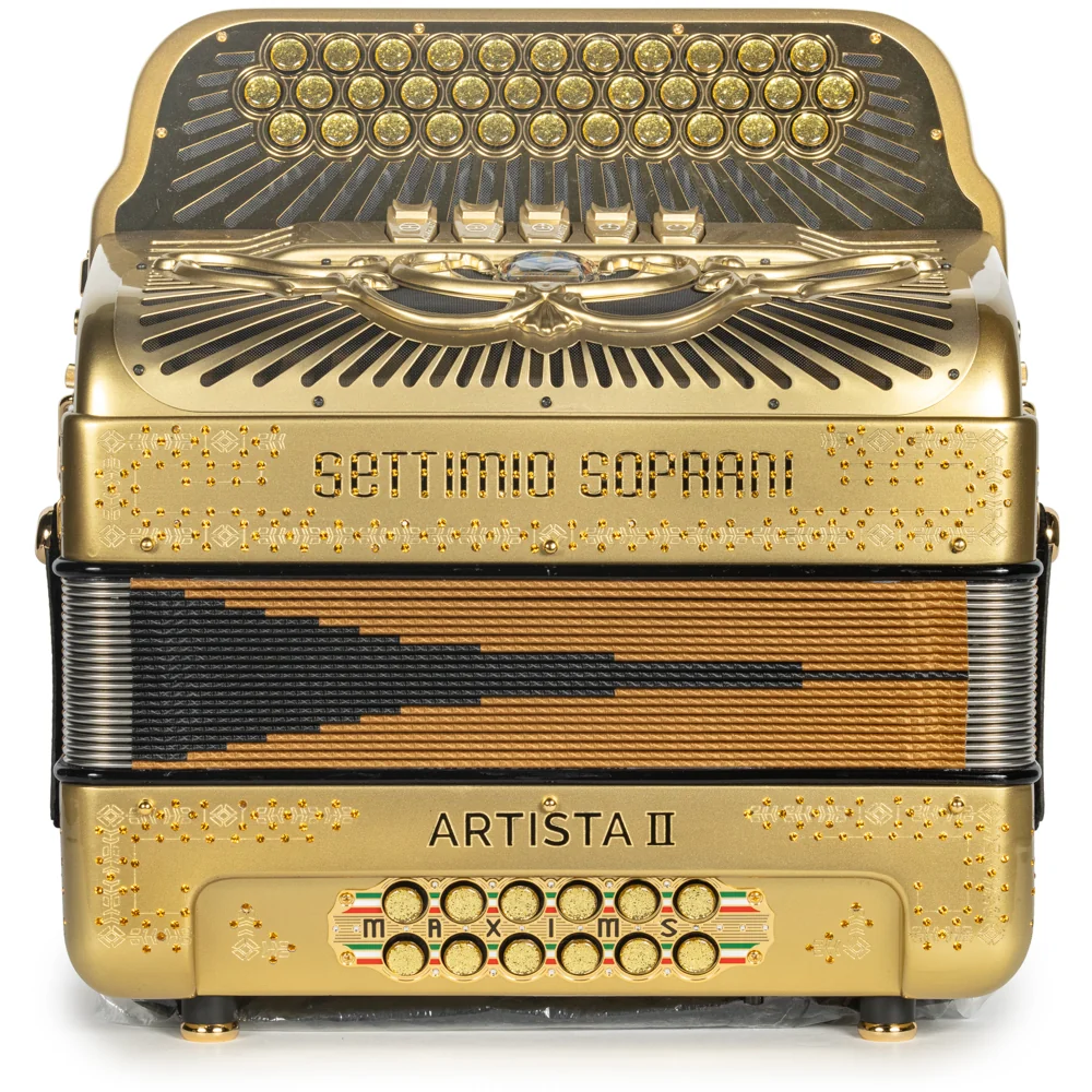 Settimio Soprani Artista II 5 Switch Accordion EAD in Gold - Image 3