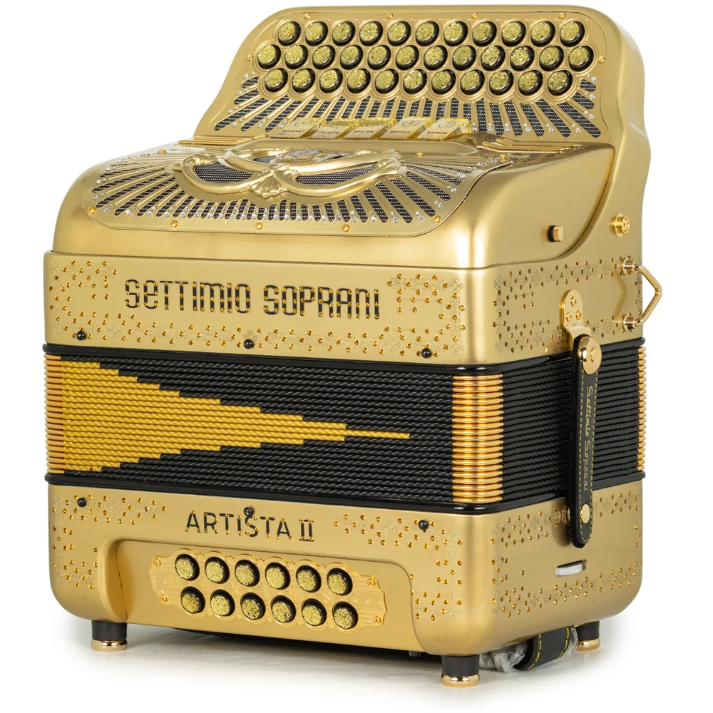 Settimio Soprani Artista II 5 Switch Accordion FBE Gold with Black - Image 2