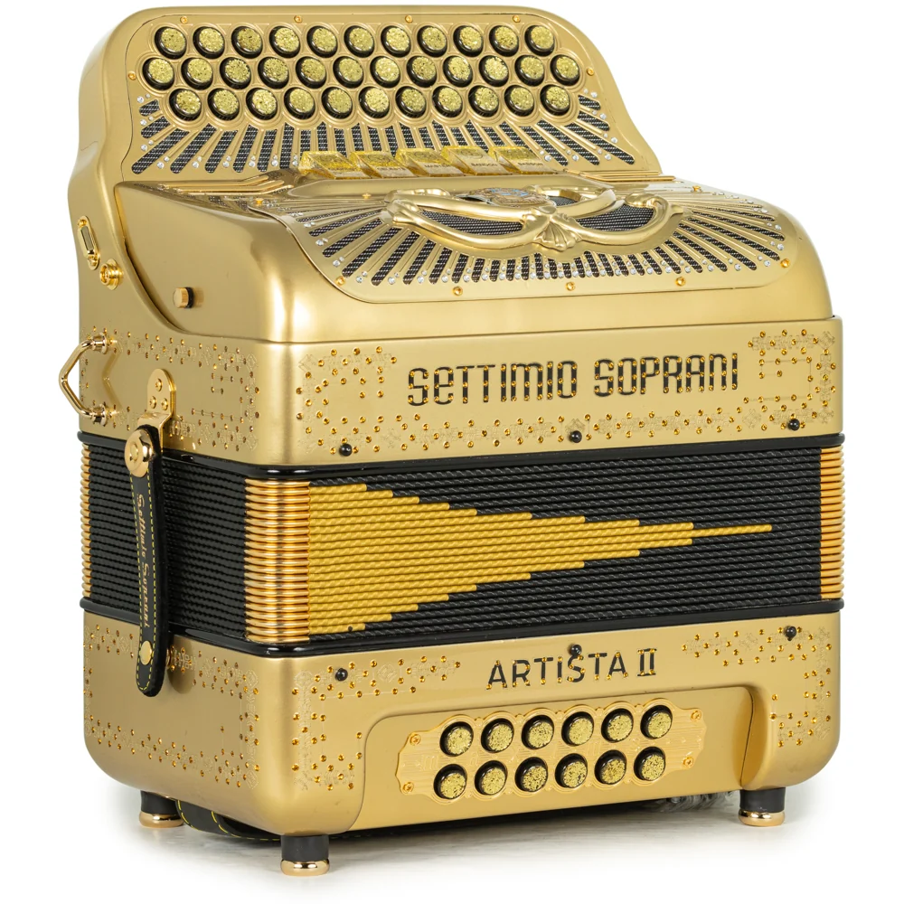 Settimio Soprani Artista II 5 Switch Accordion FBE Gold with Black - Image 4