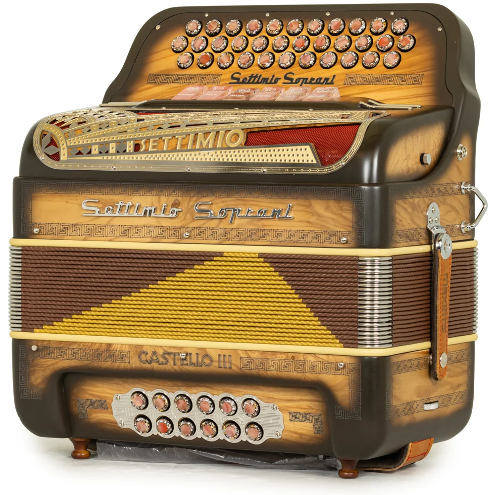 Settimio Soprani Castello III 6 Switch Accordion FBE-EAD in Matte Dark Wood with Silver - Image 2