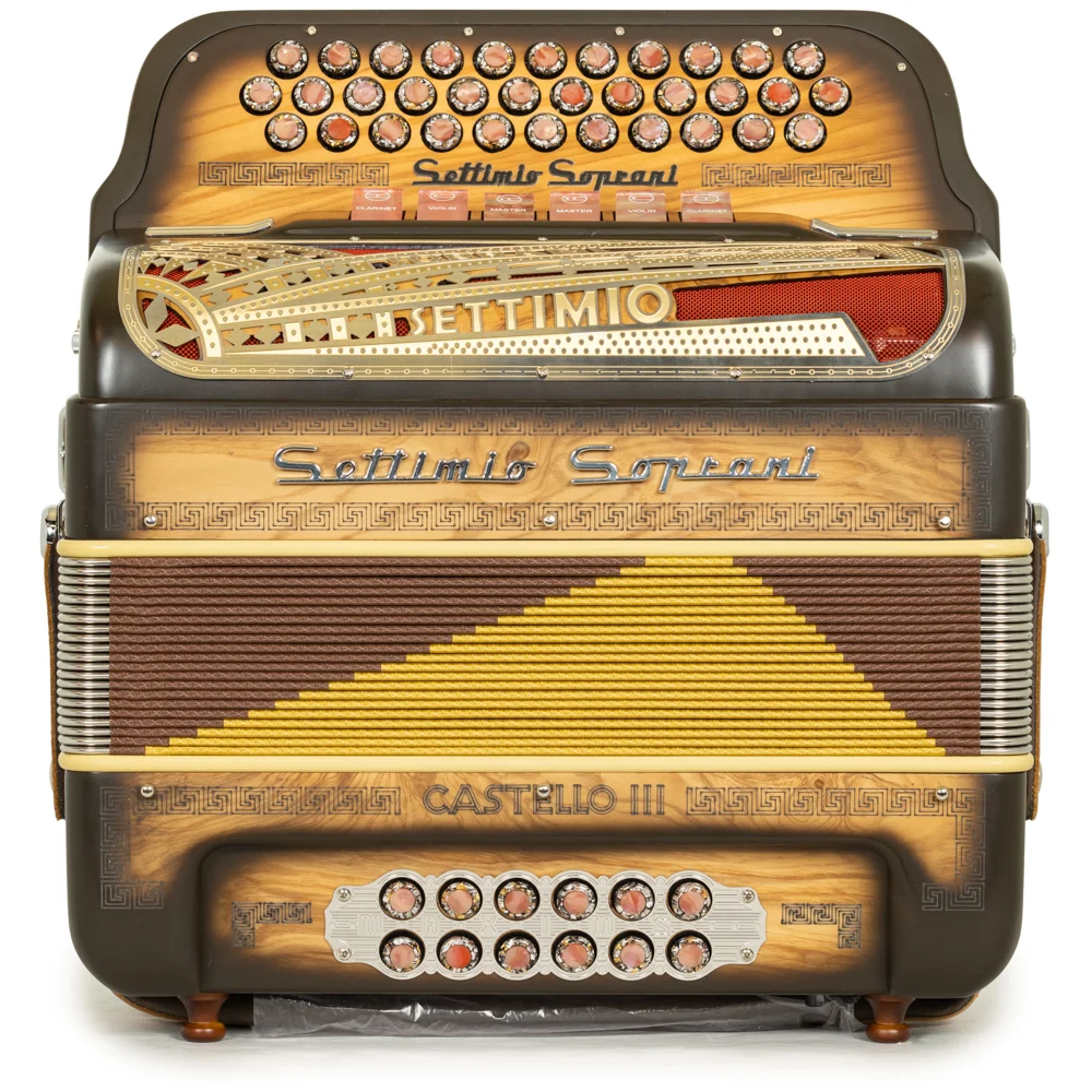Settimio Soprani Castello III 6 Switch Accordion FBE-EAD in Matte Dark Wood with Silver - Image 3