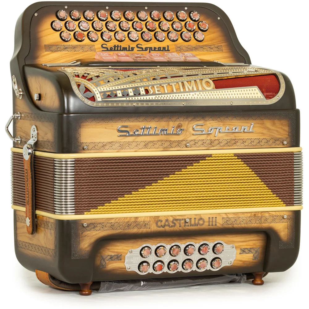Settimio Soprani Castello III 6 Switch Accordion FBE-EAD in Matte Dark Wood with Silver - Image 4