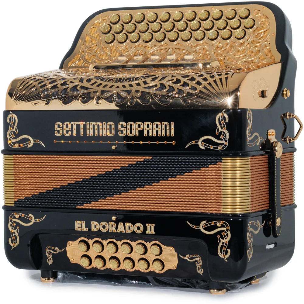 Settimio Soprani El Dorado II 5 Switch Accordion FBE Black with Gold - Image 2