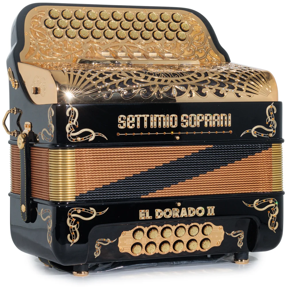 Settimio Soprani El Dorado II 5 Switch Accordion FBE Black with Gold - Image 4