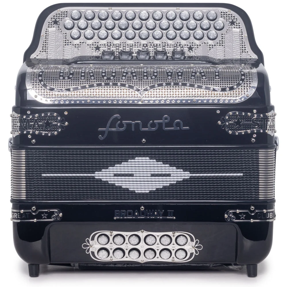 Sonola Special Edition Broadway Accordion 5 Switch FBE Black with Silver - Image 3