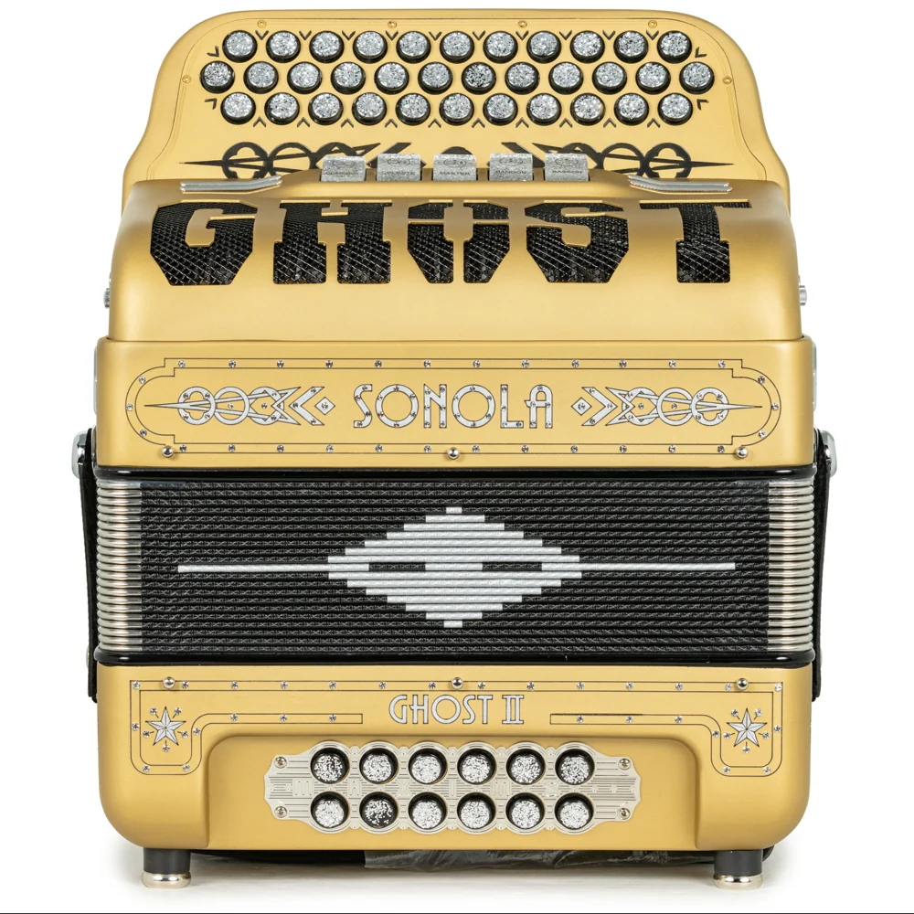 Sonola Ghost II Ultra Compact Accordion 5 Switch FBE Matte Gold and White - Image 3