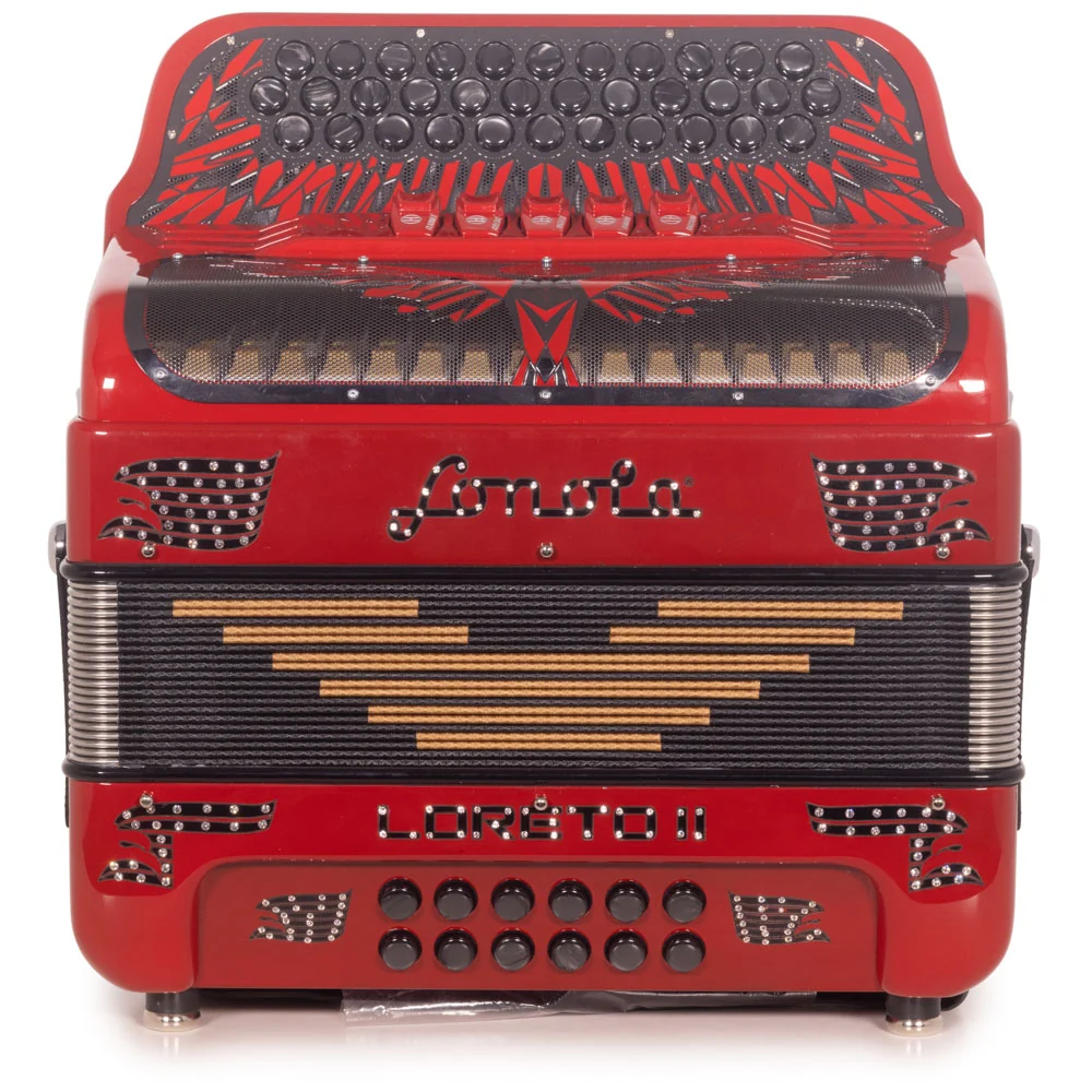 Sonola Loreto II Accordion 5 Switch FBE Red with Black - Image 3