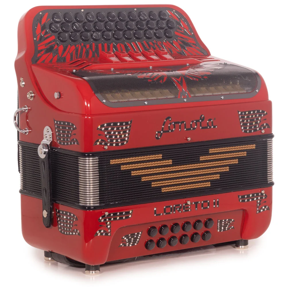 Sonola Loreto II Accordion 5 Switch FBE Red with Black - Image 4