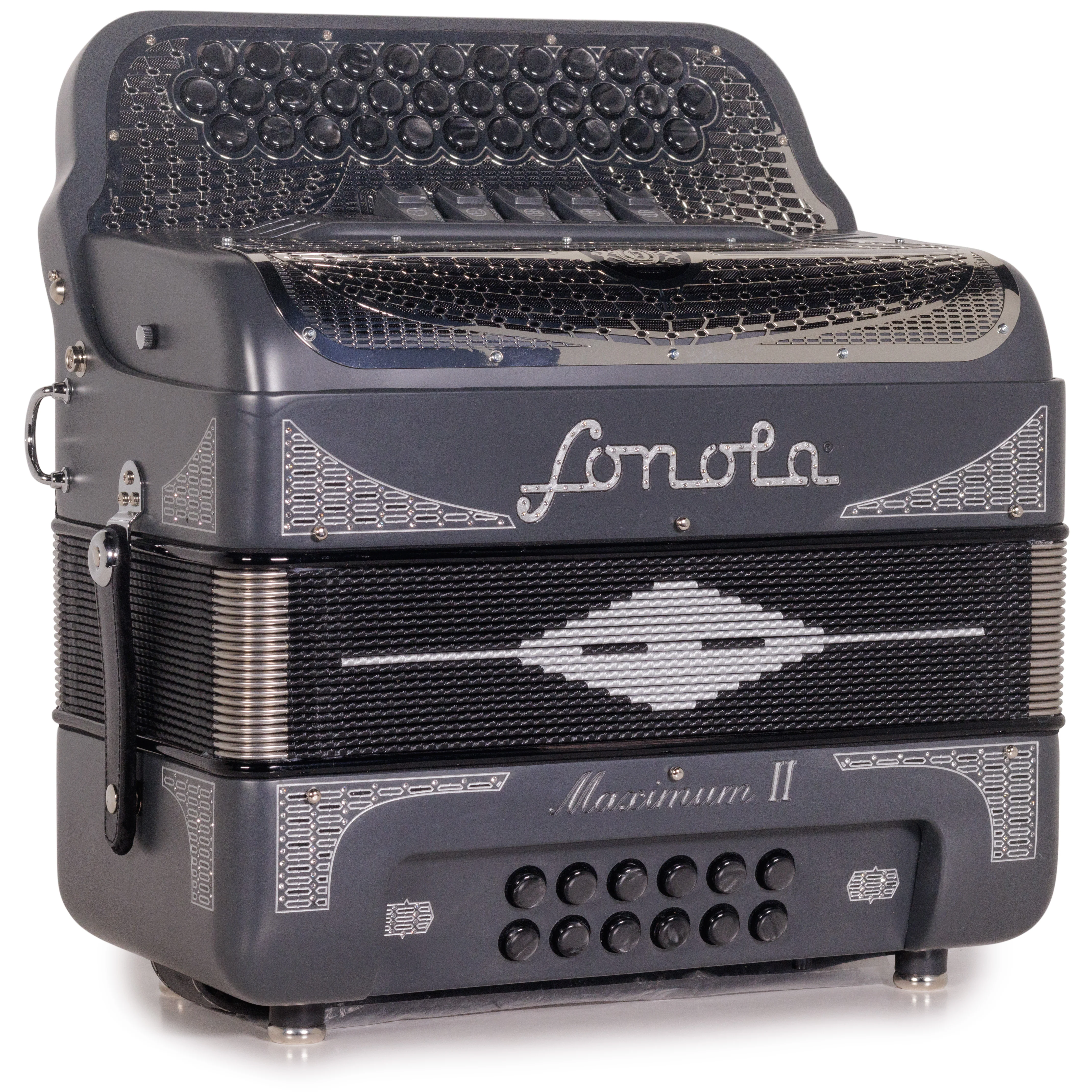 Sonola Maximum II Accordion 5 Switch EAD Matte Gray with Silver - Image 3