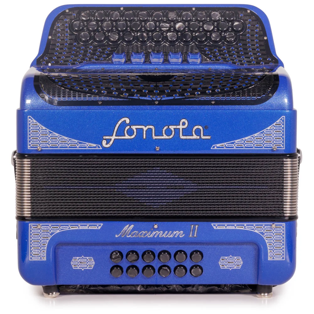 Sonola Maximum II Accordion 5 Switches EAD Blue Glitter with Silver - Image 3