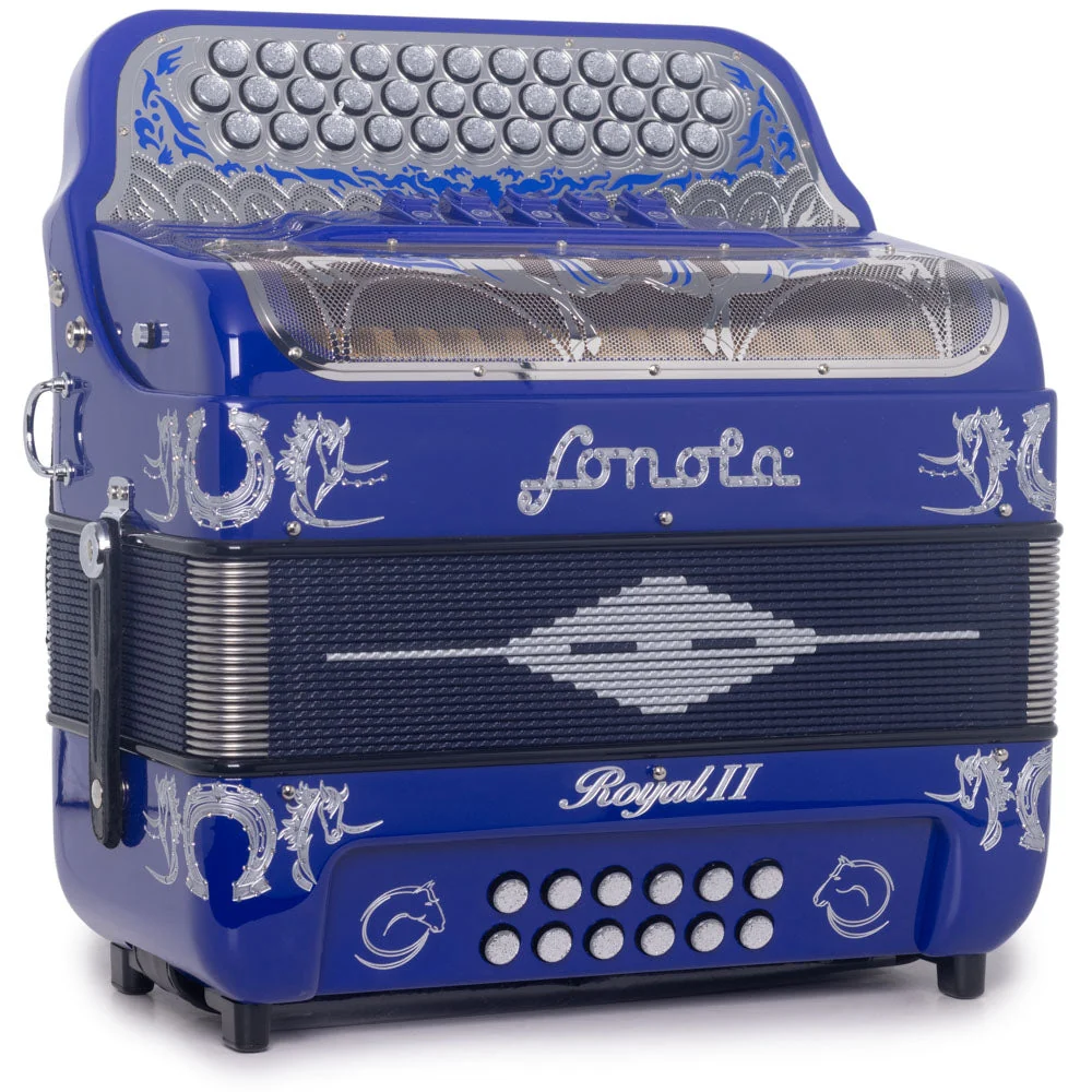 Sonola Royal II Accordion 5 Switch GCF Blue with Silver - Image 4