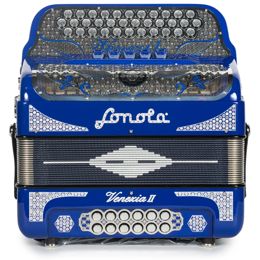 Sonola Venezia II Accordion 5 Switch FBE Blue with Silver - Image 3