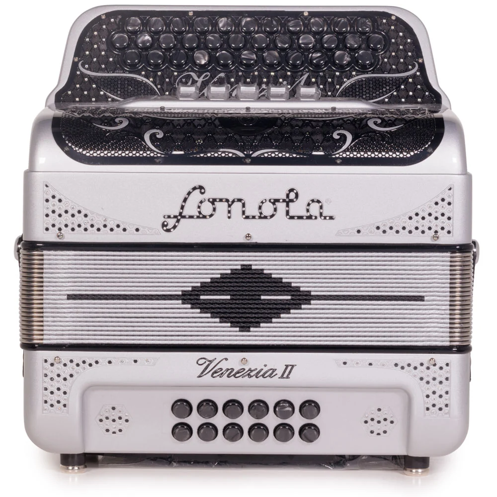 Sonola Venezia II Accordion 5 Switch FBE Silver Glitter with Black - Image 3
