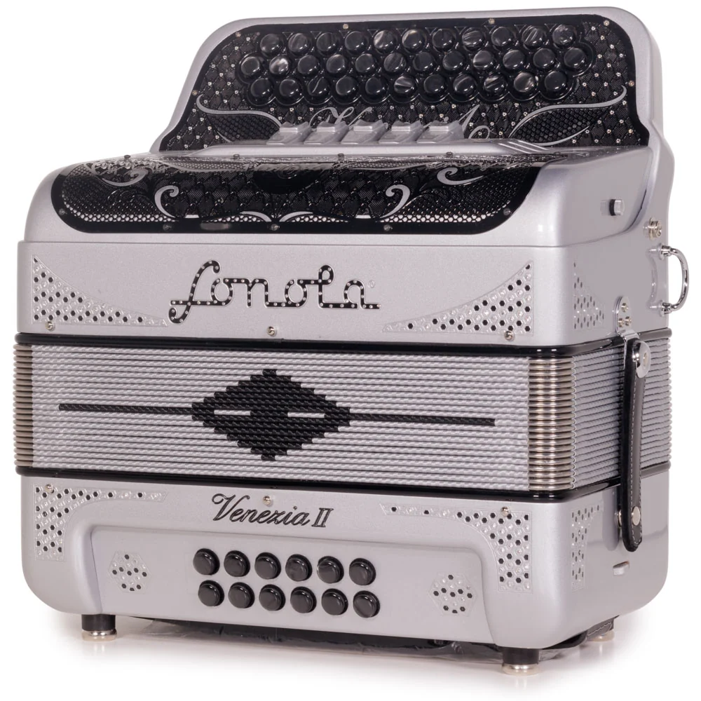 Sonola Venezia II Accordion 5 Switch FBE Silver Glitter with Black - Image 4