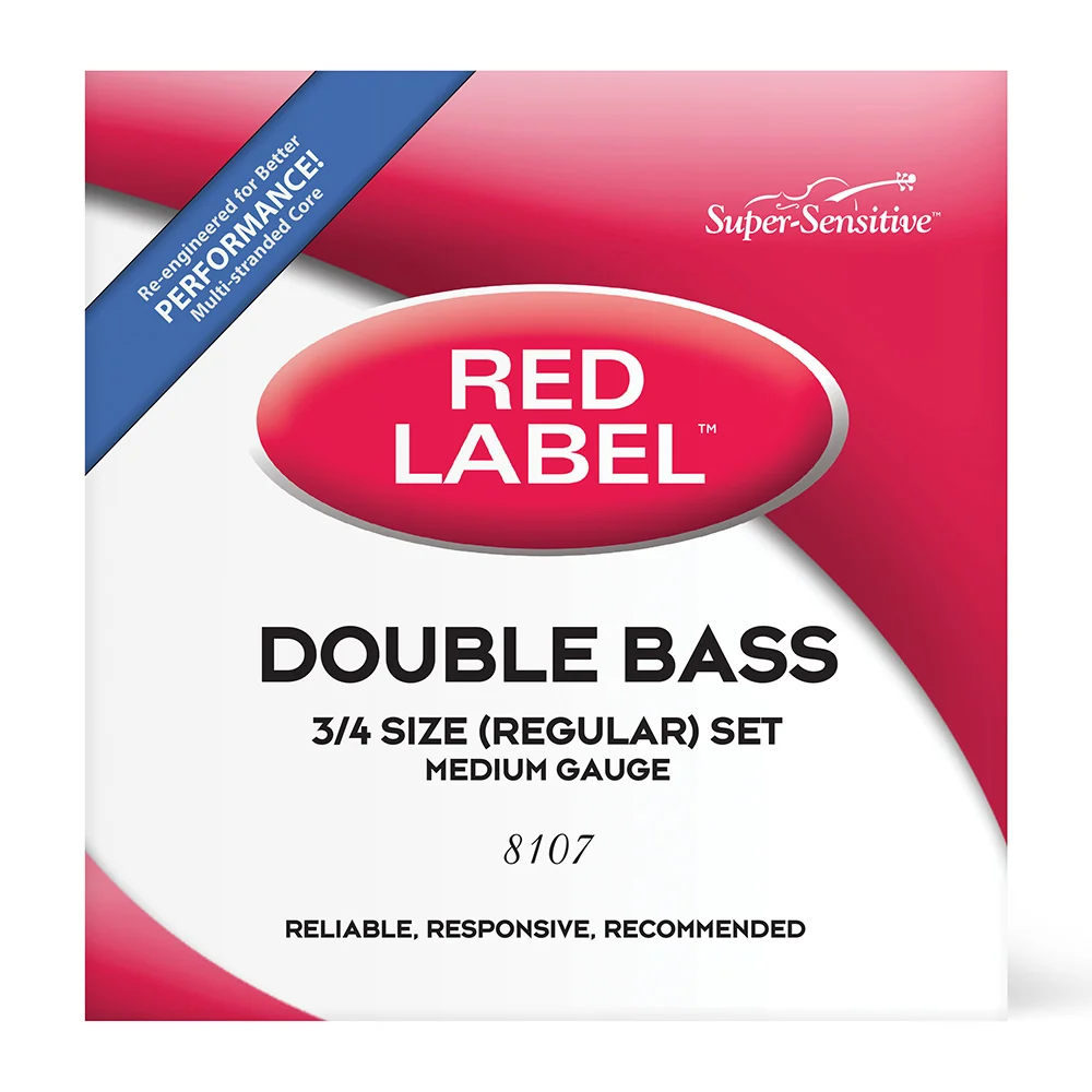 Super Sensitive 8127 Red Label Double Bass G String 3/4 Size